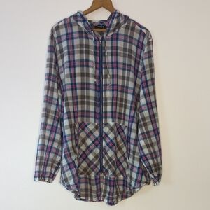 Torrid Size 2 Women's Longline Zip-Up Lightweight Jacket Plus Size Third Piece